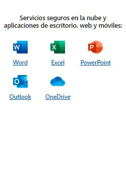 incluye: Office de escritorio y Onedrive incluye: Office de escritorio y Onedrive